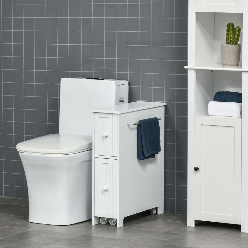 Lark Manor™ Slim Bathroom Cabinet With Wheels | Wayfair